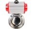 Дисковый затвор DN.ru 304-304-Sil-2W-T-H Ду50 Ру10 пищевая нержавеющая сталь 304, пневмопривод D050-76511 1