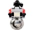 Затвор дисковый DN.ru 304-304-EPDM Ду32 Ру10 пищ.нерж.сталь, пневмопривод, пневмораспределитель, БКВ D050-77661 1