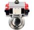 Дисковый затвор DN.ru 304-304-Sil-2W-T-H Ду50 Ру10 пищевая нержавеющая сталь, пневмопривод, пневмораспределитель D050-76889 1