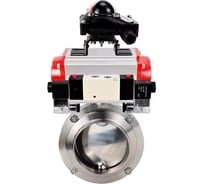 Затвор дисковый DN.ru 304-304-EPDM Ду32 Ру10 пищ.нерж.сталь, пневмопривод, пневмораспределитель, БКВ D050-77607