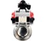 Затвор дисковый DN.ru 304-304-EPDM Ду65 Ру10 пищ.нерж.сталь, пневмопривод, пневмораспределитель, БКВ D050-77556 1