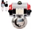Затвор дисковый DN.ru 304-304-EPDM Ду50 Ру10 пищ.нерж.сталь, пневмопривод, пневмораспределитель, БПВ D050-75134 1