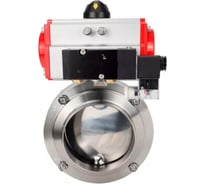 Затвор дисковый DN.ru 304-304-EPDM-2W-T-H Ду25 Ру10 пищ.нерж.сталь,пневмопривод, пн.распр. D050-76643