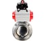 Затвор дисковый DN.ru 304-304-EPDM-2W-T-H Ду32 Ру10 пищ.нерж.сталь,пневмопривод, БКВ D050-74268 1