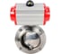 Затвор дисковый DN.ru 304-304-EPDM-2W-T-H Ду32 Ру10 пищ.нержавеющая сталь 304, пневмопривод D050-76536 1