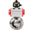 Затвор дисковый DN.ru 304-304-EPDM-2W-T-H Ду40 Ру10 пищ.нерж.сталь,пневмопривод, БКВ D050-73729 1