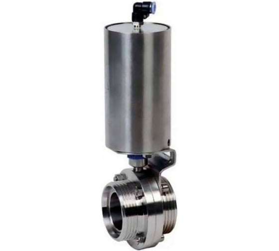 Затвор дисковый DN.ru 304-304-EPDM-2W-T-H Ду40 Ру10 пищ.нержавеющая сталь 304, пневмопривод D050-73081 1