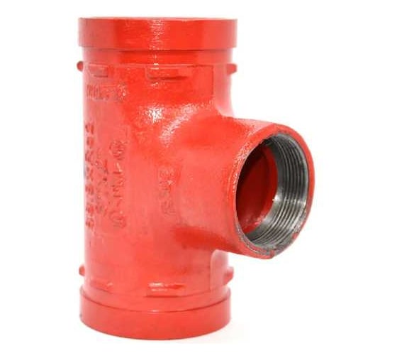 Тройник переходной GROOVEX THREADED REDUCING TEE BSPP 2 1/2x1 1/2 - 76x48mm TPR7648