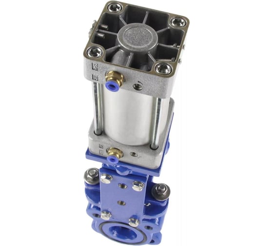 Шиберная задвижка DN.ru GGG40-SS304-EPDM-2W-DA Ду50 Ру10 пневмопривод D040-03045