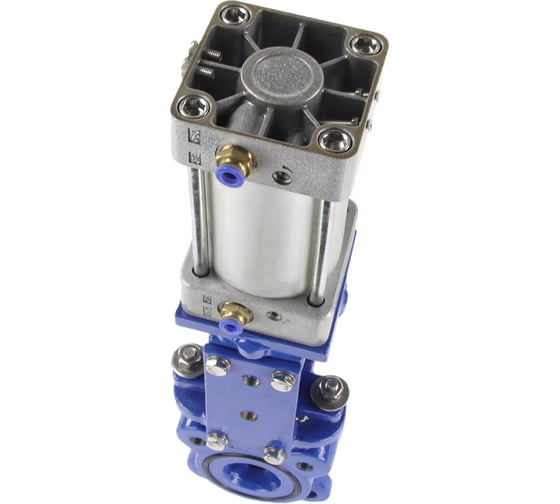 Шиберная задвижка DN.ru GGG40-SS304-EPDM-2W-DA Ду300 Ру6 пневмопривод D040-03038