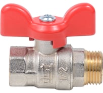 Кран шаровой Dist 1/2 г/ш, бабочка, Ду15, Ру40, Стандарт Н321Б/107-9580