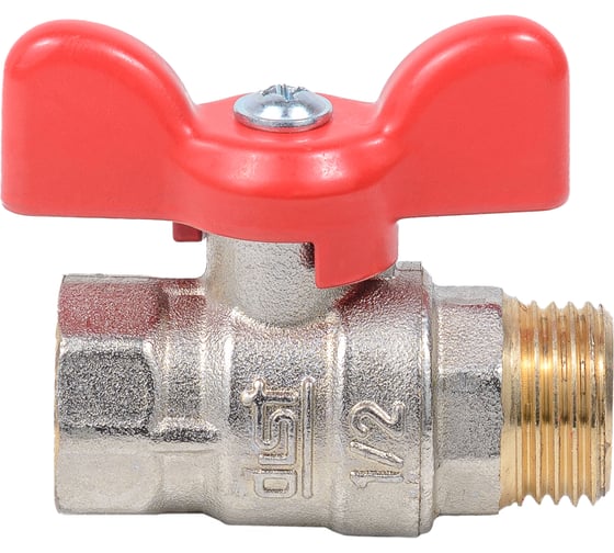 Кран шаровой Dist 1/2 г/ш, бабочка, Ду15, Ру40, Стандарт Н321Б/107-9580 1
