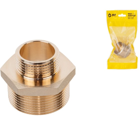 Ниппель редукционный AV Engineering 1 1/2 нар. х 1 нар. AVE303017