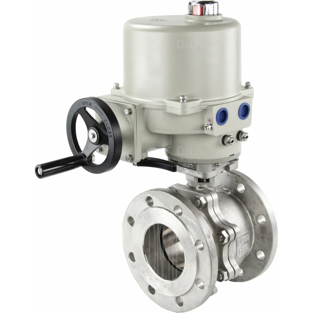 Шаровой кран DN.ru КШФП Ду80 Ру16 электропривод ГЗ-ОФ-120/7М 220В D160 ...