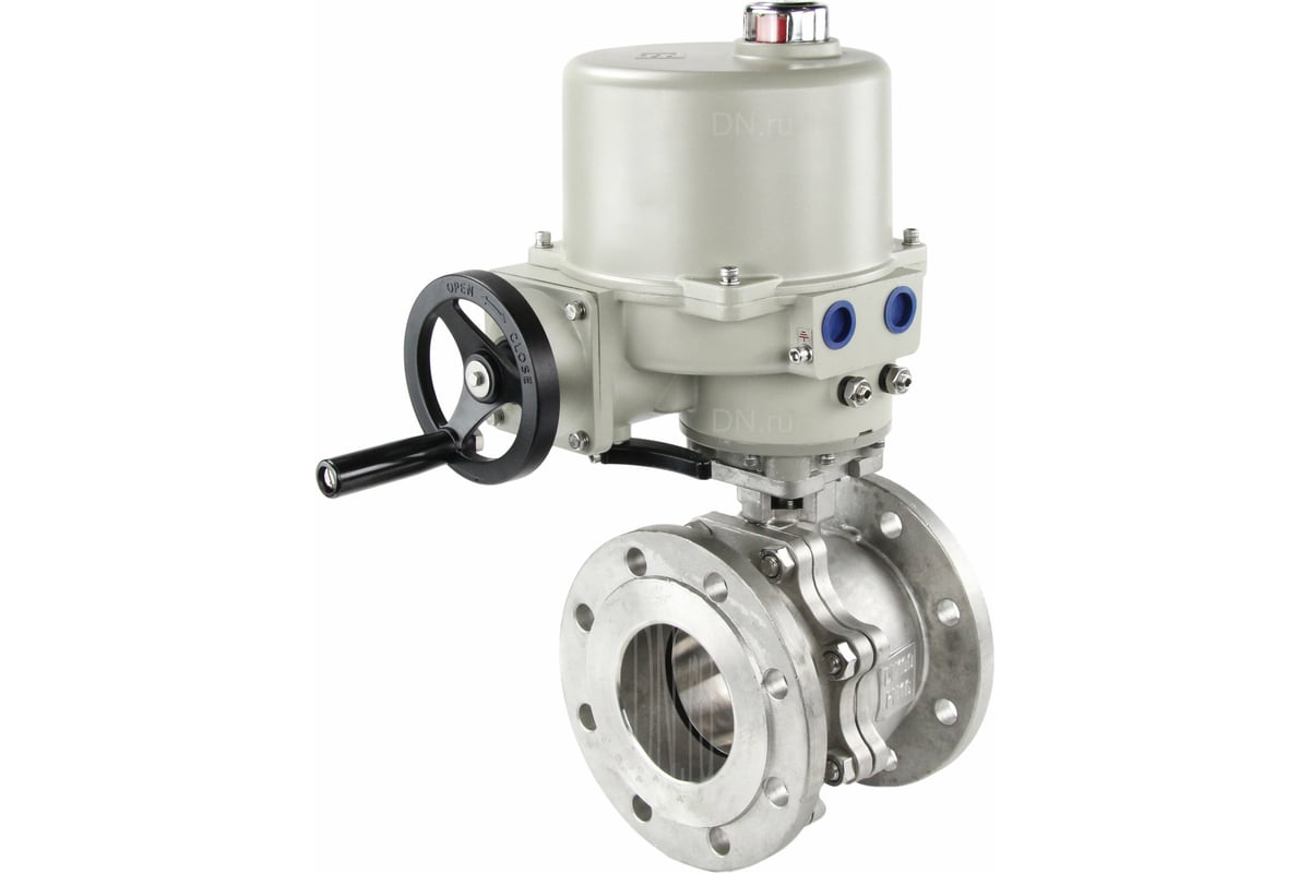 Шаровой кран DN.ru КШФП Ду80 Ру16 электропривод ГЗ-ОФ-120/7М 220В D160 ...