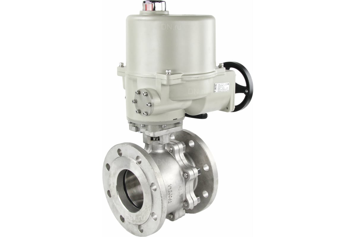 Шаровой кран DN.ru КШФП Ду80 Ру16 электропривод ГЗ-ОФ-120/7М 220В D160 ...