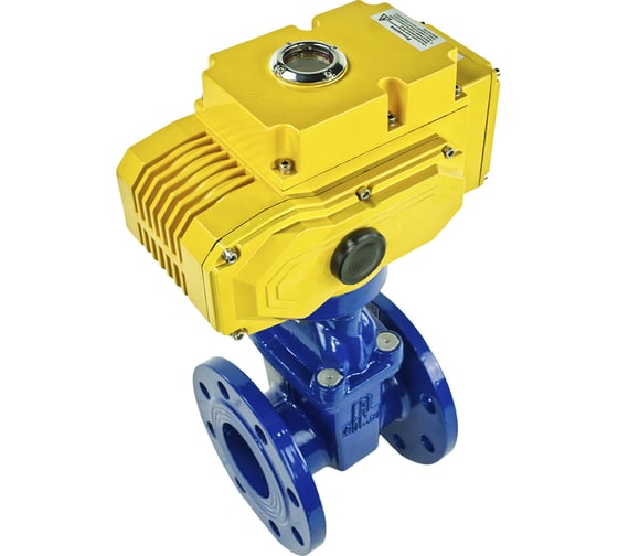 Клиновая задвижка DN.ru 30ч939р GGG50-EPDM-F4-BLUE Ду80 Ру16, электропривод MT-100 220В D040-00773
