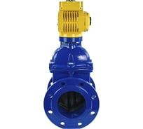Задвижка клиновая DN.ru 30ч939р Ду150 Ру16 с электроприводом MT-100 220В, цвет - синий D040-00787
