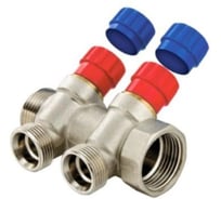 Коллектор с регулировочными вентилями ООО ПКФ Сварком 1x2 выхода 3/4 (VTc.560.NE.060502) (1 шт.) СанТех s028257