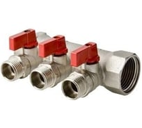 Коллектор с шаровыми кранами ООО ПКФ Сварком 3 выхода 3/4x1/2 нар рез (VTc.580.N) (1 шт.) СанТех s033657