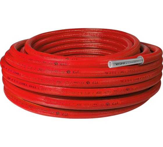 Труба RTP EVOH PE-Xa в изоляции, 25x3.5x6, 50м, красная, 47935