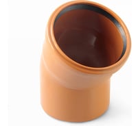 Отвод для наружной канализации Valfex 30 град, 160мм, рыжий 30105160