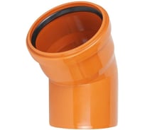 Отвод для наружной канализации Valfex 15 град, 160мм, рыжий 30104160
