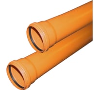 Труба Valfex ф110 с раструбом L=1 м рыжая нар.канализ.толщ.ст.3.4 301100100