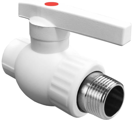 Кран шаровой комбинированный Valfex НР 20x1/2, белый ВАЛФ-РУС 10144220