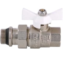 Кран шаровый ООО ПКФ Сварком д= 15 б г/ш (американка) с доп. уплотнением, белая ручка (VT.227.NRW.04) (1 шт) s041358