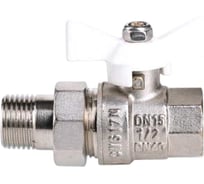 Кран шаровый ООО ПКФ Сварком д= 20 б г/ш (американка) белая ручка (VT.227) (1 шт) s004450