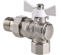 Кран шаровый ООО ПКФ Сварком д= 20 б г/ш угловой (американка) белая ручка (VT.228) (1 шт) s007336