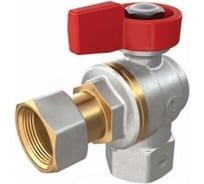 Кран шаровой угловой полнопроходной для котлов и счетчиков Giacomini GIA, 1/2F x 1/2гайка, ручка-флажок, R781PX013