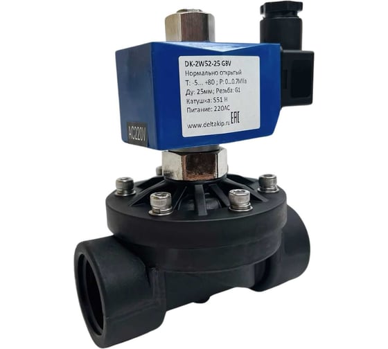 Соленоидный клапан DELTAKIP DK-2W52 (Ду 25, S51H, 220 V AC) DK-H0000098 1