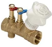 Клапан балансировочный статический Giacomini R206B, 1/2, ВР, с измерит. штуцерами, со сливом GIA R206BY003