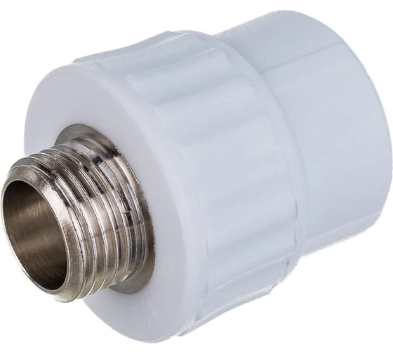 Муфта PP-R бел комб 25х1/2 НР Gigant GPM-25X12НР