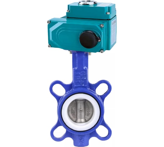 Затвор DN.ru WCB-316-PTFE-2W-Fb Ду80 Ру16, 1/4-оборотный электропривод QT2-020 380В D050-70533 1