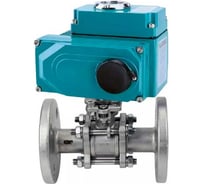 Кран шаровой DN.ru КШФПТ.316.180 Ду40 Ру40 3-составной, 1/4-оборотный электропривод 24В D160-60678