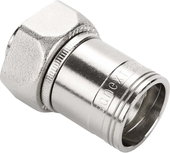 Резьбозажимное соединение SANEXT Stabil 16x2.6 - G 3/4 Евроконус, c гильзой в комплекте, никель 4935-S
