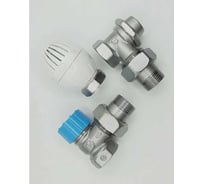 Комплект термостатический для отопительного прибора Giacomini с увеличенным проходом, 3/4” - угловой, термоголовка R470, термостатический клапан R40 GIA R470FX054