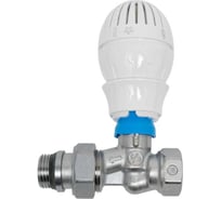 Комплект термостатический для отопительного прибора Giacomini, 1/2” - прямой, термоголовка R470, термостатический клапан R402TG, отсечн.кл GIA R470FX013