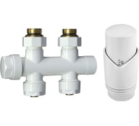 Комплект термостатический интегрированный прямой VIVALDO 1/2 белый SITRV-WH