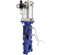 Шиберная задвижка DN.ru GGG40-SS304-EPDM-2W-DA Ду100 Ру10 пн-привод, пн-распр 220В ИД БПВ D040-03008