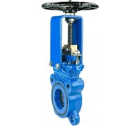 Шиберная ножевая задвижка DN.ru GGG40-SS304-NBR-2W-W ДУ65 Ру16 двухсторонняя со штурвалом D040-03191