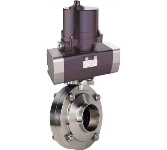 Затвор дисковый 304-304-Sil-2W-W-H Ду80 Ру10 под приварку, электропривод 220В DN.ru D050-81352 1