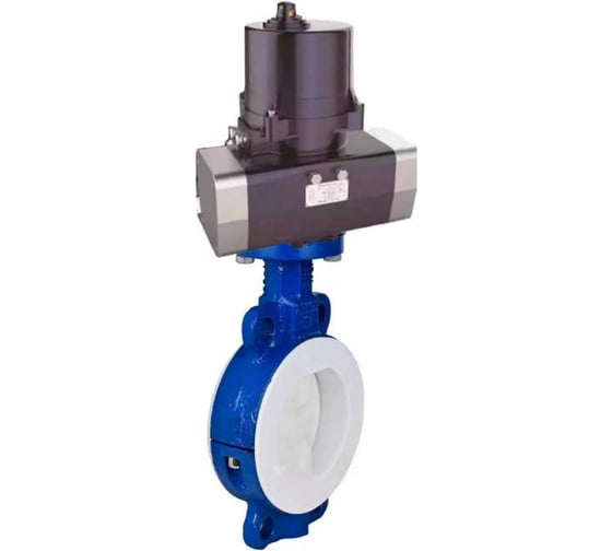 Затвор дисковый DN.ru WCB-WCB-PTFE-PTFE-Fb-R Ду200 Ру16 футерованный, электропривод 220В D050-81423 1