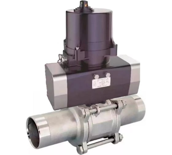 Кран шаровой 304-304-PTFE-W-ISO-H LONG Ду15 Ру63, электропривод ЭПВП-003 220В DN.ru D160-63050 1
