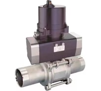 Кран шаровой DN.ru 316-316-PTFE-W-ISO-H LONG Ду40 Ру40 электропривод ЭПВП-005 220В D160-63061