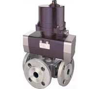 Кран шаровой DN.ru 316-316-PTFE L-тип Ду32 Ру16 электропривод ЭПВП-003 220В D160-63042