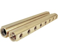 Коллектор латунный Апогей КЛА 2508.050-1 DN25 ВР1 м/о 50мм ВР1/2 1-е исполнение на 8 выходов 422007